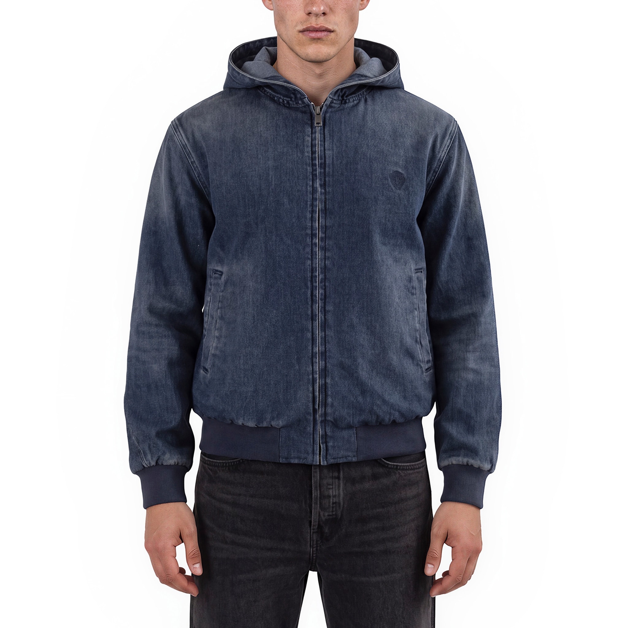 Gucci Men's Reversible Cotton Denim Zip Jacket
