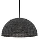 preview thumbnail 1 of 9, Hinkley Lighting 38464 Dalia 20" Wide Wood Pendant with Beaded Shade Black