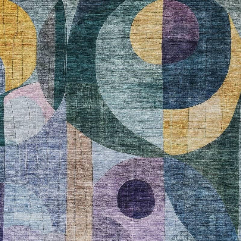 HomeRoots Abstract Transitional Rectangle Outdoor Rug