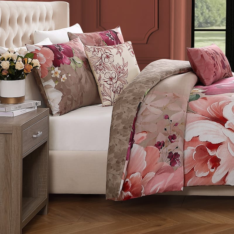 Bebejan Florence 100% Cotton Sateen 5 Piece Reversible Comforter Set