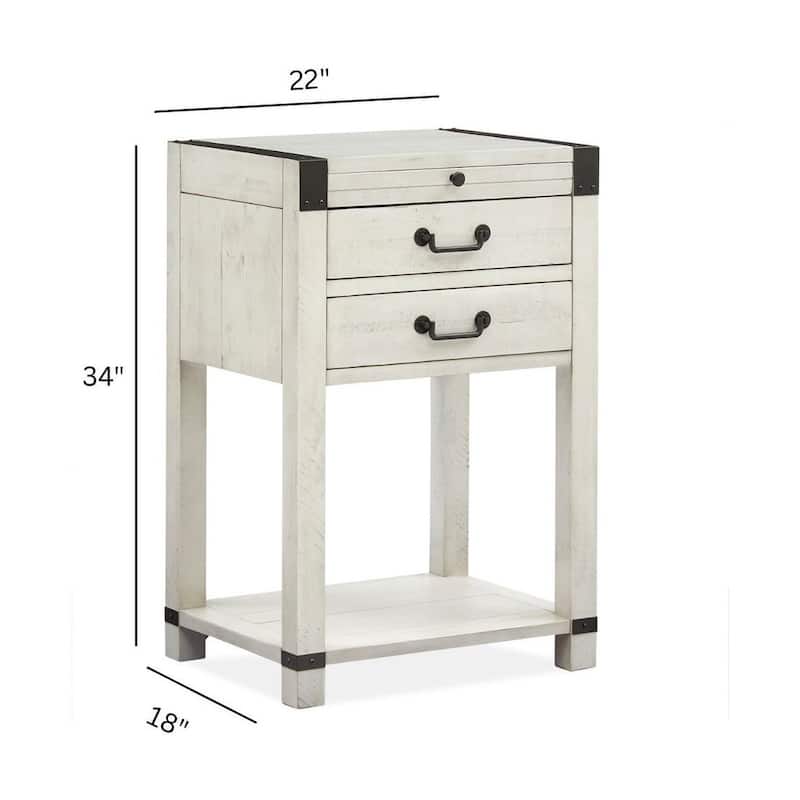 Magnussen Home Chesters Mill Alabaster Open Nightstand