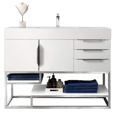James Martin Vanities 983-V48-BN-GW Columbia 48" Free Standing Single