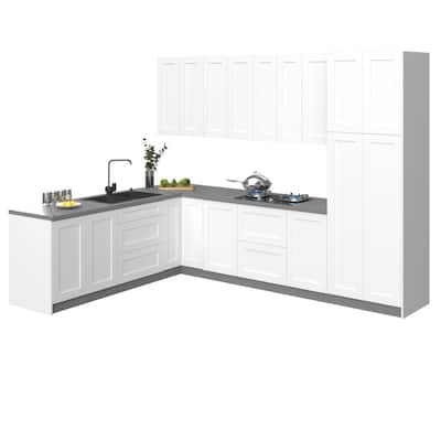 Kitchen Harmony Collection White Matte Color Base Size 8x10Ft Wide - 126x96