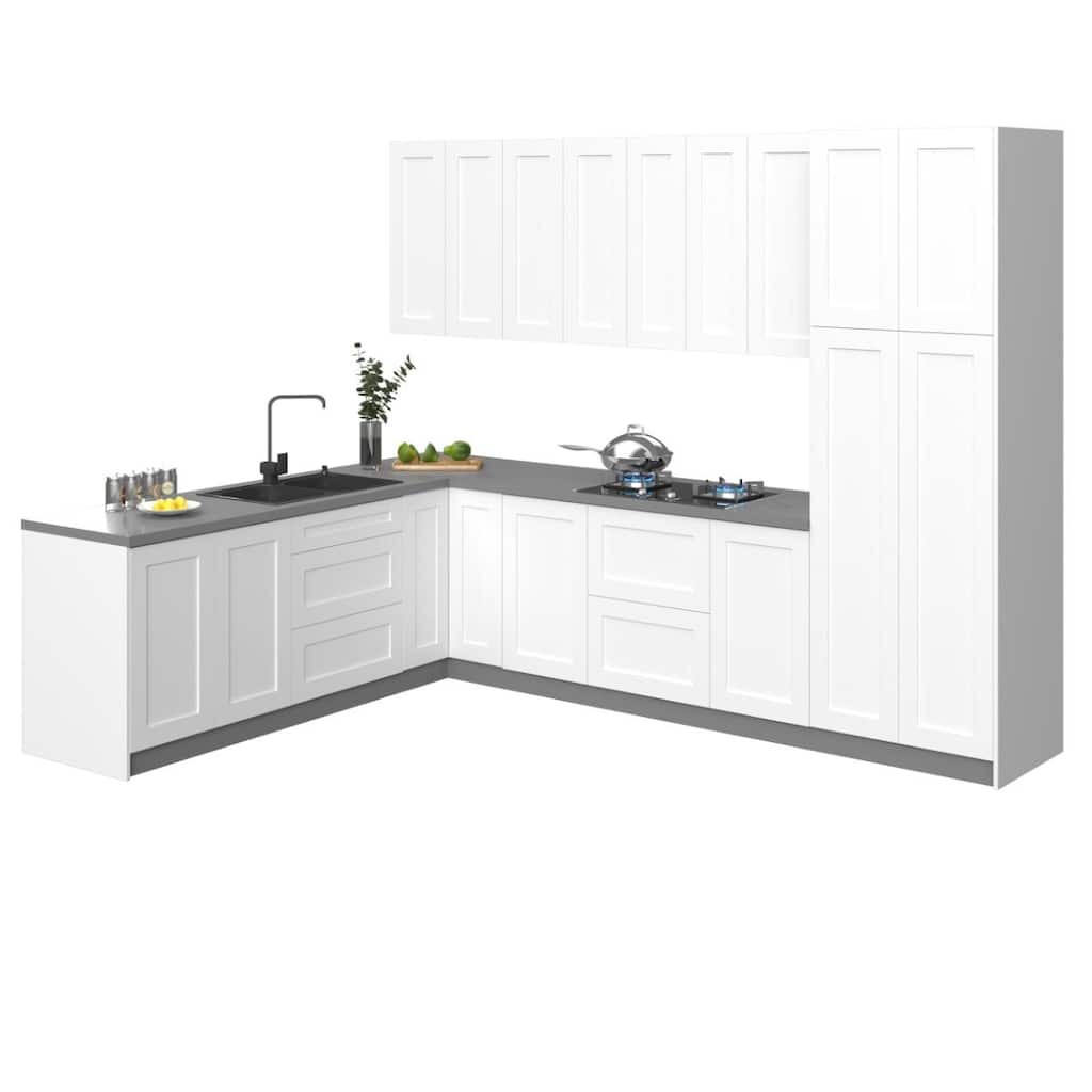 Kitchen Harmony Collection White Matte Color Base Size 8x10Ft Wide - 126x96