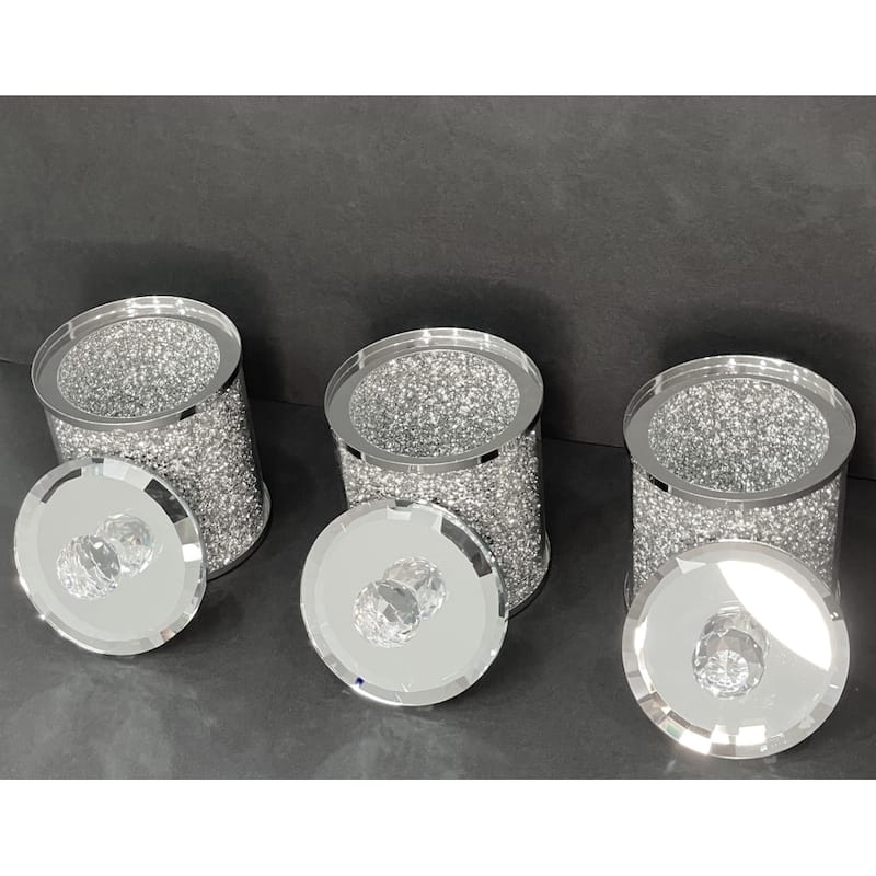 Ambrose Exquisite Three Glass Canister Set in Gift Box
