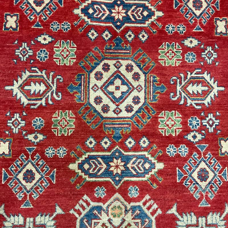 HERAT ORIENTAL Handmade Kazak Wool Rug - 6'4" x 9'