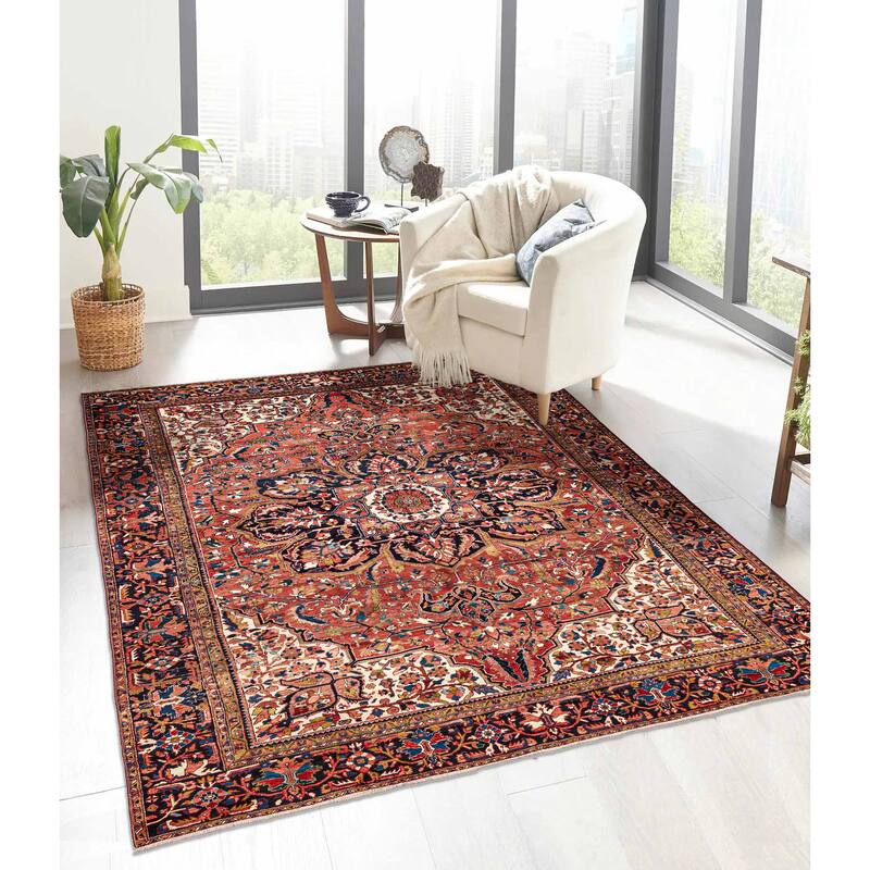 ECARPETGALLERY Hand-knotted Sarabi Light Red Wool Rug - 9'3 x 12'6