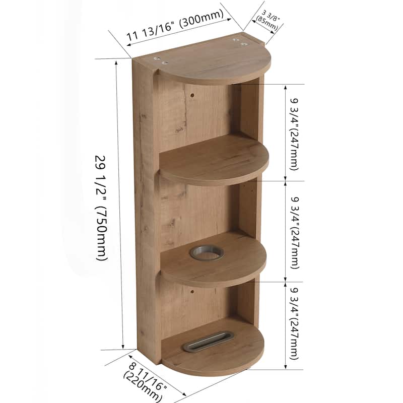 Space-Saving Bathroom Wall-Mounted Storage Rack with Versatile Design