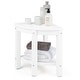 preview thumbnail 12 of 19, Gymax 2-Tier Corner Shower Bench Stool Waterproof Bathroom Stool Heavy White