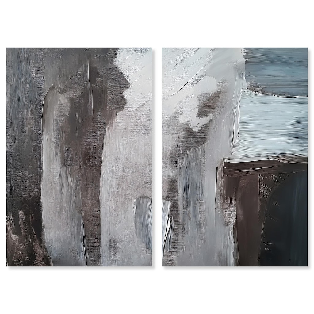 Monochrome Mood I Canvas Set of 2 by Art Remedy, Gallery Wrapped