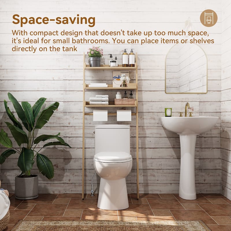 HOROW 1 Piece Single Flush Elongated ADA Height Toilet White 1000g Flush Seat Included - N/A