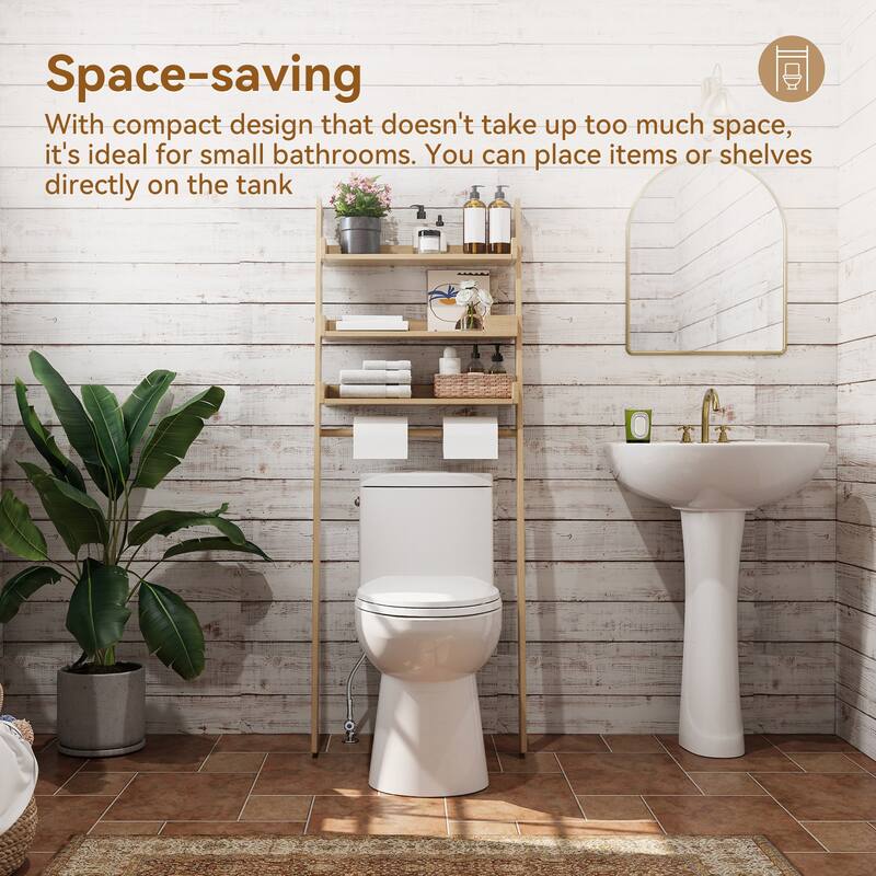 HOROW One-Piece 1.28 GPF Single Flush Elongated ADA Chair Height Traditional Toilet with Map Flush 1000g