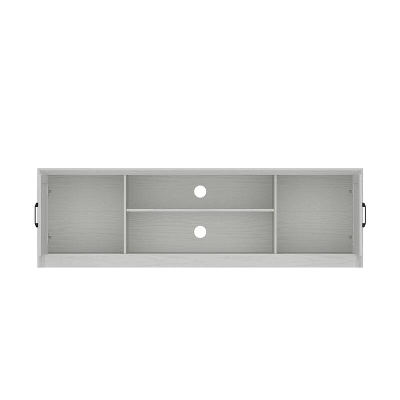 Modern TV Stand with Adjustable Shelf and Cabinet Doors, Media Console for 70” TV