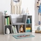 preview thumbnail 10 of 24, HOMCOM Toy Chest Kids Cabinet Storage Organizer Children Display Shelf for Toys Clothes Books Bedroom Grey