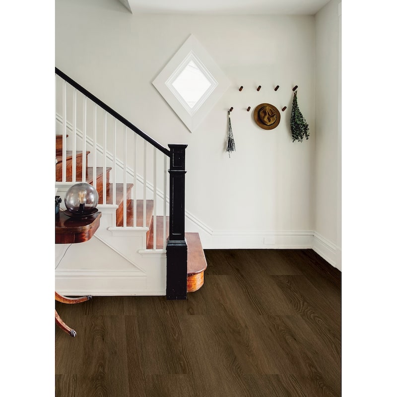 FloorPops Dark Oak Peel and Stick Wood Floor Planks