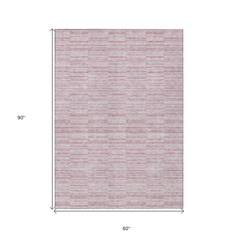 HomeRoots Striped Transitional Rectangle Outdoor Rug