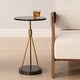 preview thumbnail 2 of 4, Uttermost Rosston Black Marble Accent Table