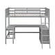 preview thumbnail 8 of 15, Twin Loft Bed with Desk & Shelves - Efficient Space Utilization