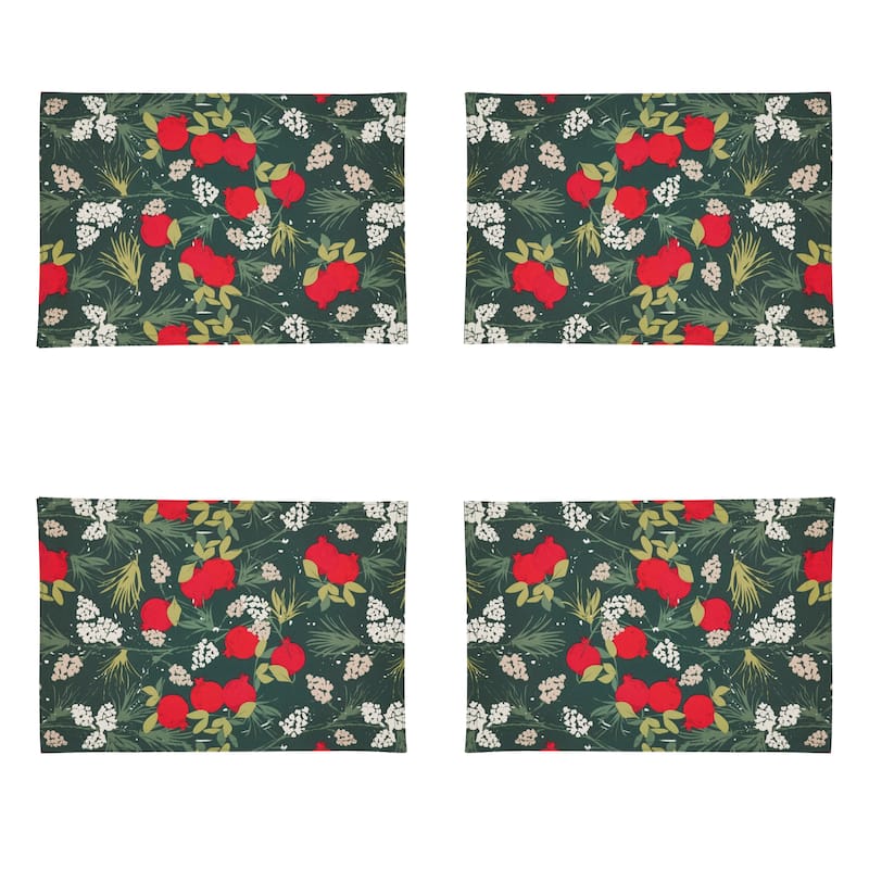Pomegranate Design Holiday Placemats (Set of 4)