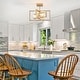 preview thumbnail 21 of 24, Modern Semi Flush Mount Ceiling Light, 3-Light Geometric Square Close to Ceiling Light Fixture for Hallway Foyer Bedroom