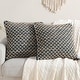 preview thumbnail 17 of 92, Boho Living Jada Braided Cotton/Jute Throw Pillows Indigo - 20x20 Set of 2