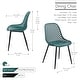 preview thumbnail 20 of 19, Porthos Home Egil Dining Chairs Set Of 2, Plastic Back, Iron Legs