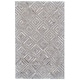 preview thumbnail 1 of 7, Canady Handmade Diamond Leather Rug, Gray/Blue, Area Rug