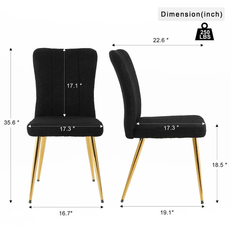 Teddy Wool Dining Chair(set of 4)