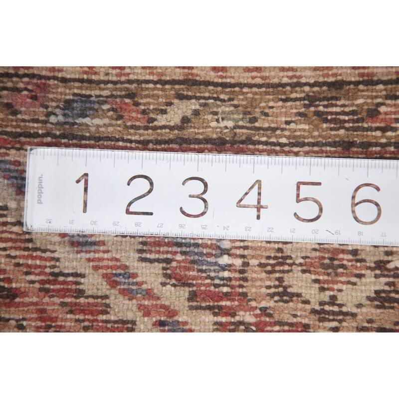 Hand Knotted Oriental 100% Wool Carpet Traditional All-Over Brown Malayer Runner Rug - 10' 8'' X 3' 5''