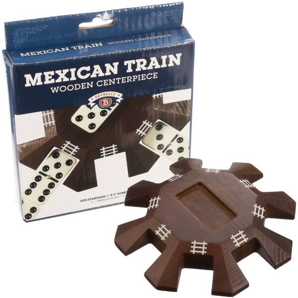 slide 2 of 6, Mexican Train Wood Hub - Multi - 7.5x6.5x1.5 in.