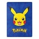 preview thumbnail 1 of 2, Pokemon Burst Pika Raschel Throw Blanket 46x60 - Burst Pika
