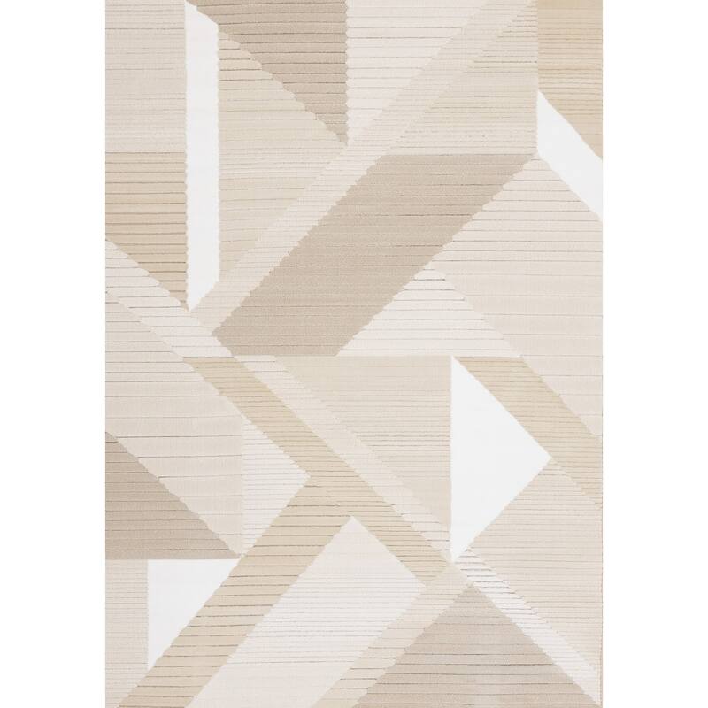 HomeRoots Geometric Modern Rectangle Area Rug