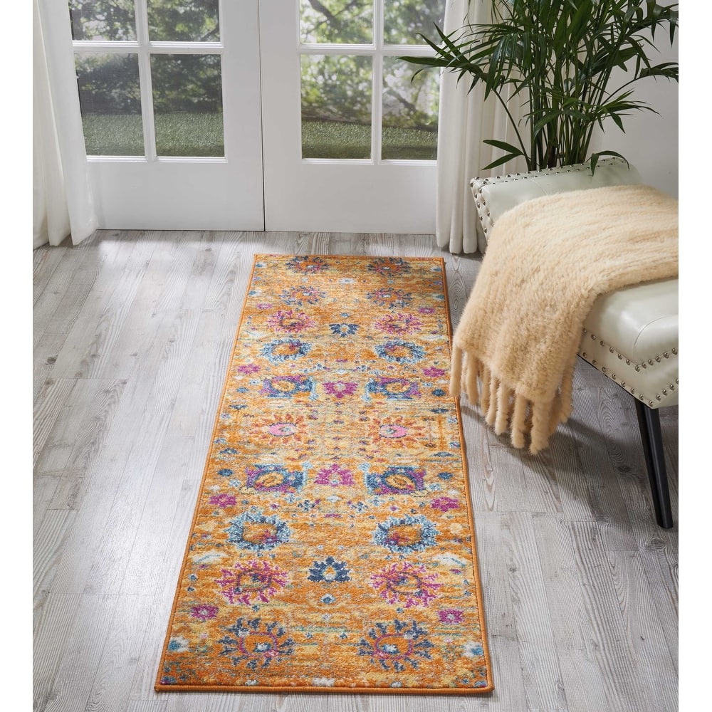 Nourison Passion Boho French Country Floral Area Rug.