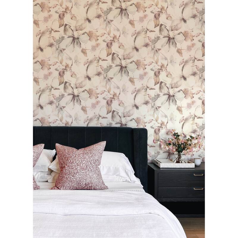 A-Street Prints Liliana Neutral Floral Wallpaper