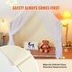 preview thumbnail 9 of 10, Yurt Style Kids Tent with Floor Mat and Light for Toddlers - 52 x 36.2 x 60.2 in