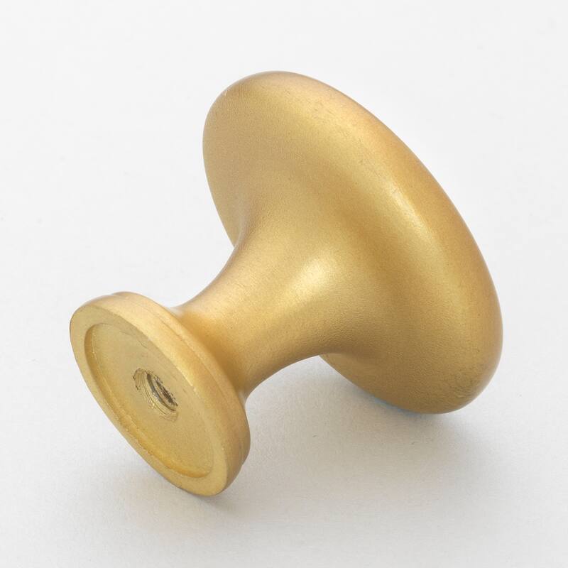 GlideRite 5-Pack 1-1/4 in. Satin Gold Round Ring Cabinet Knobs - Satin Gold