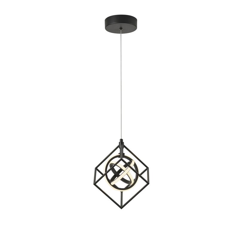 Tulip Collection Integrated LED Pendant, Matte Black - Medium