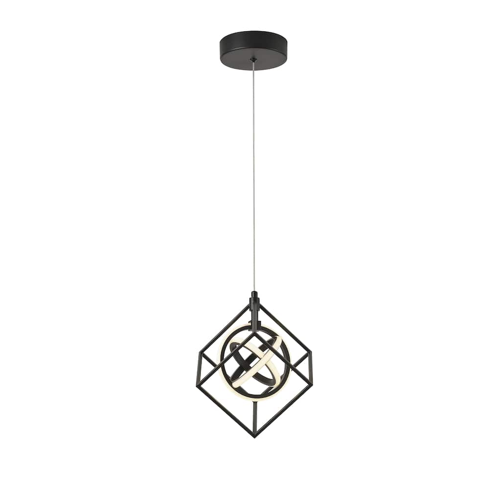 Tulip Collection Integrated LED Pendant, Matte Black - Medium