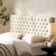 preview thumbnail 27 of 50, Jezebel Adjustable Full/Queen Tufted Headboard by Christopher Knight Home Ivory Fabric