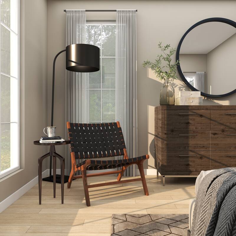 Sleek Aluminum Metal Tray Inspired Accent Table with 3 Tripod Legs - Black, Gold, Silver