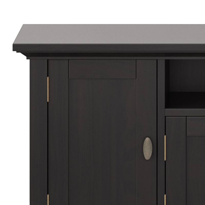 WYNDENHALL Mansfield SOLID WOOD 72 inch Wide Transitional TV Media Stand For TVs up to 80 inches - 72'' W x 16.5'' D x 26'' H