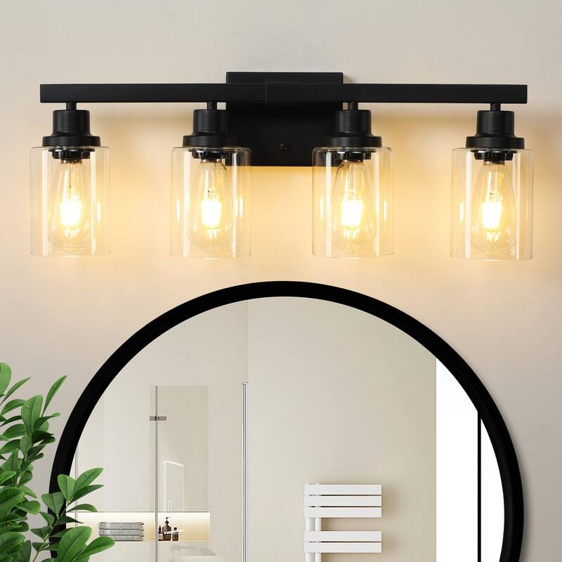 Bathroom Vanity Light With Clear Glass Shades For Vanity Mirror, Bathroom, Or Hallway