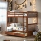 preview thumbnail 2 of 68, American Classic Traditional Style Twin-over-Twin Bunk Bed with Ladders and Two Storage Drawers