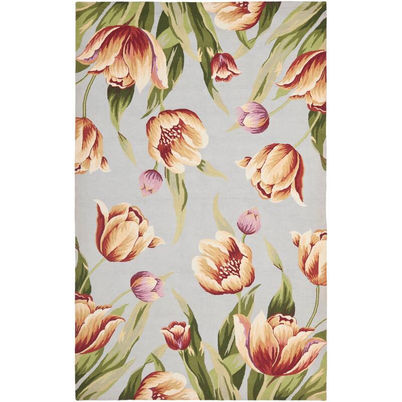 SAFAVIEH Handmade Chelsea Shanelle French Country Wool Rug - 5'3" x 8'3" - Lavander - Rectangle