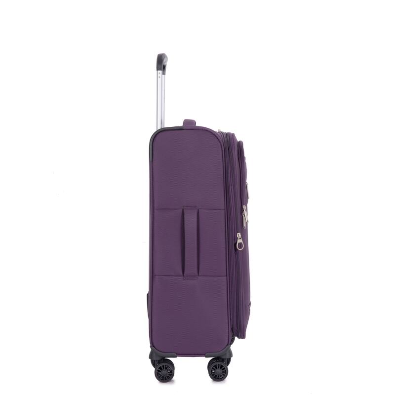 3-Piece Set (18/Travelbag /toiletry bag) ,Softshell Suitcase Spinner Wheels Terylene Polyester Luggage Sets