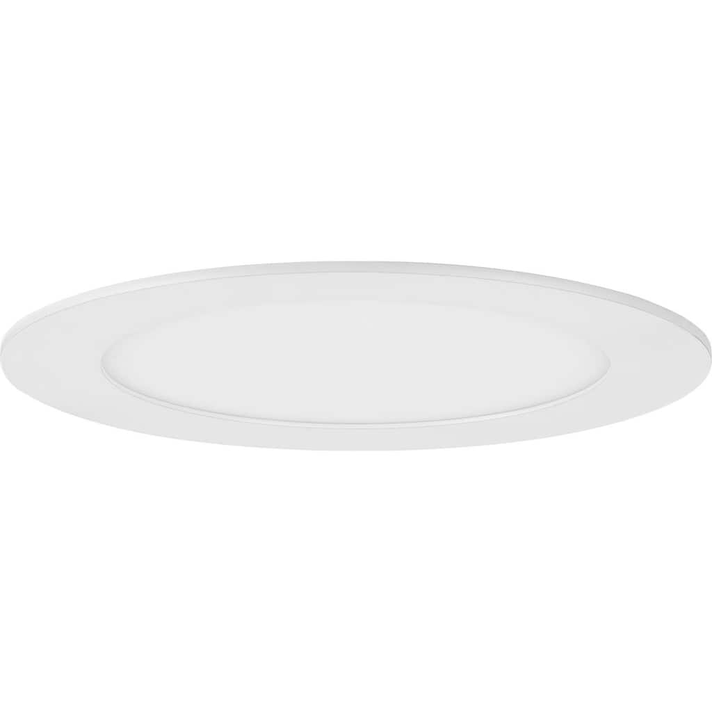 Everlume Collection 6 in. Satin White LED Low Profile Canless Recessed Downlight - 7.165 in x 7.165 in x 1 in
