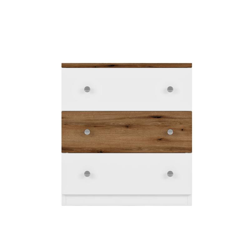 3-Drawer Wooden Nightstand