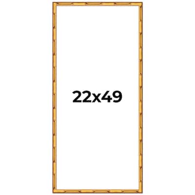 22x49 Frame Gold Bamboo Picture Frame Modern Photo Frame Includes UV Acrylic Shatter Guard Front Acid Free Foam Backing Board