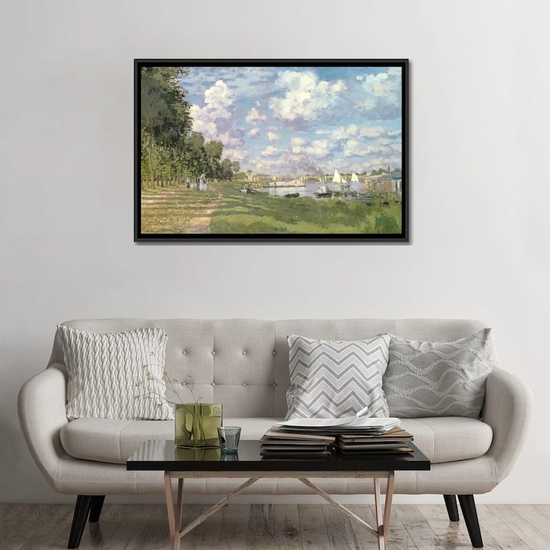 iCanvas "The Marina at Argenteuil, 1872 " by Claude Monet Framed Canvas Print