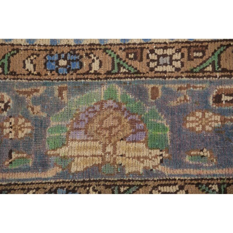 Turquoise Blue Medallion Tabriz Persian Area Rug Handmade Wool Carpet - 6'4"x 9'10"